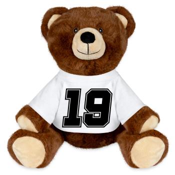 19 - MiniFeet® RecycelBär® Teddy Bear Brown - white - Front