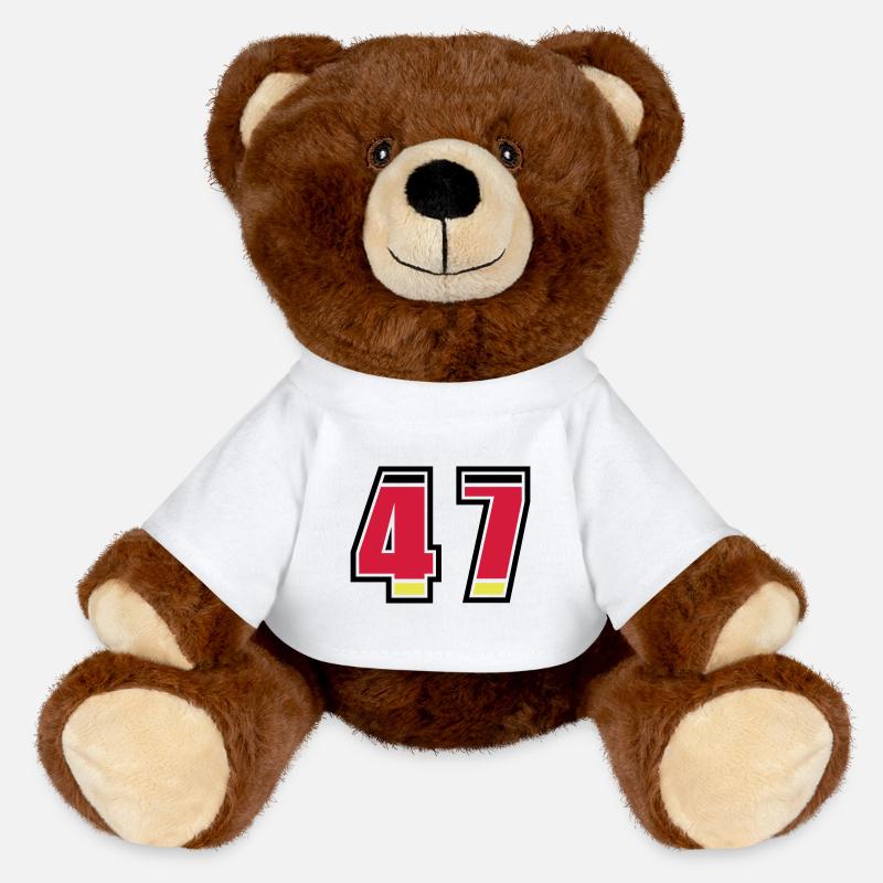 47 Nummer Deutschland Trikot - MiniFeet® RecycelBär® Braun - Weiß