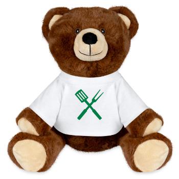 Couverts de chef - Nounours RecycelBär® marron - blanc - Devant