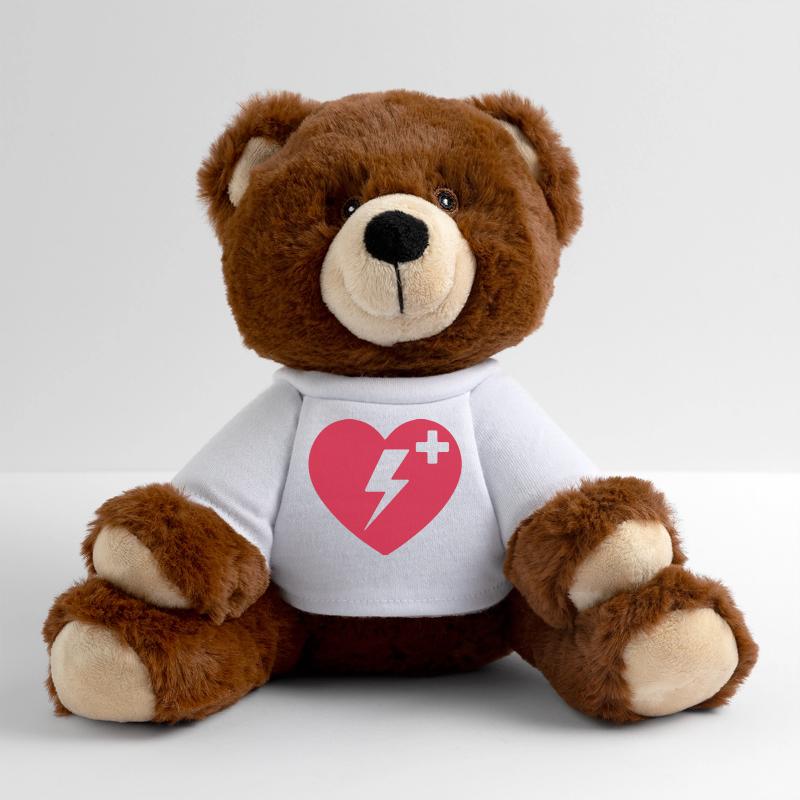 AED emergency defibrillator First Aid MiniFeet® RecycelBär® Teddy Bear Brown