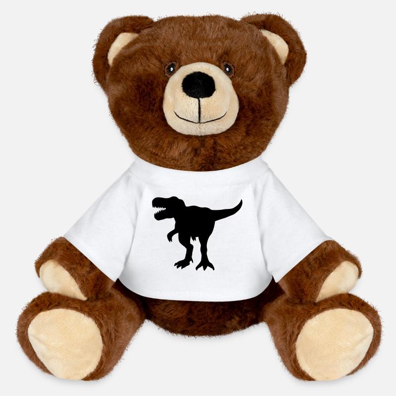 Dinosaurier Geschenk - MiniFeet® RecycelBär® Braun - Weiß