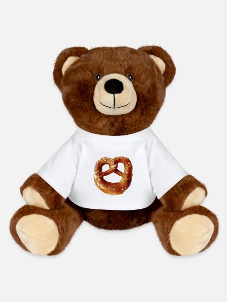 Bayrische Brezen - MiniFeet® RecycelBär® Braun - Weiß
