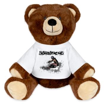 Snowboarding - MiniFeet® RecycelBär® Braun - Weiß - Vorne
