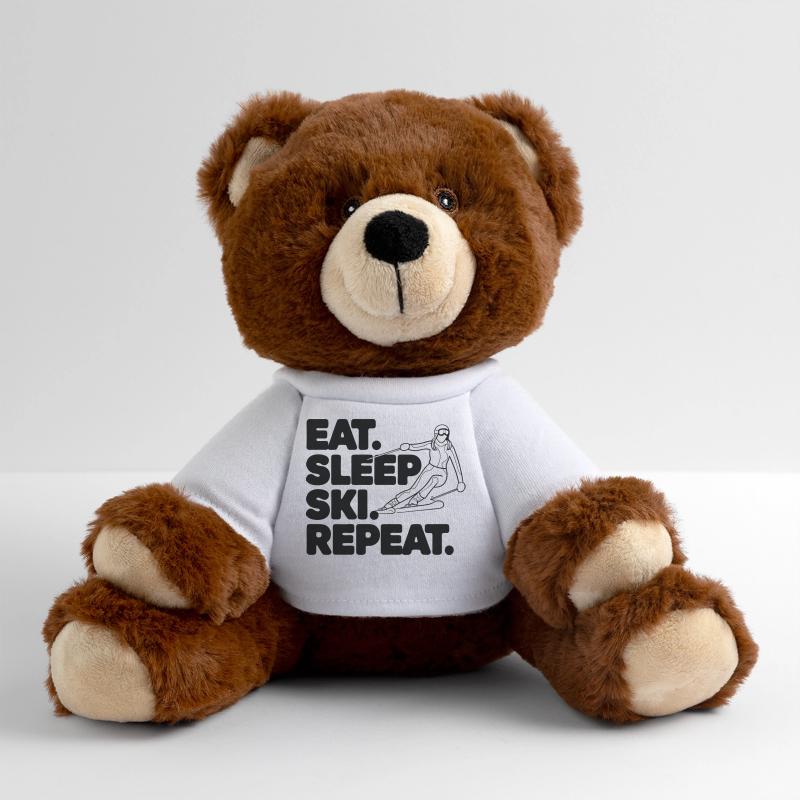 Ski Sign with Inspirational Text MiniFeet® RecycelBär® Teddy Bear Brown