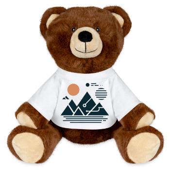 Mountains - MiniFeet® RecycelBär® Teddy Bear Brown - white - Front
