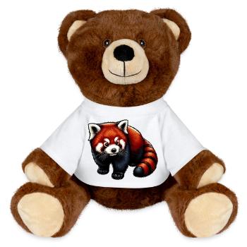 Kleiner Panda - MiniFeet® RecycelBär® Braun - Weiß - Vorne