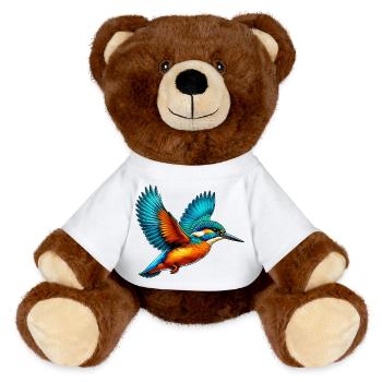 Eisvogel - MiniFeet® RecycelBär® Braun - Weiß - Vorne