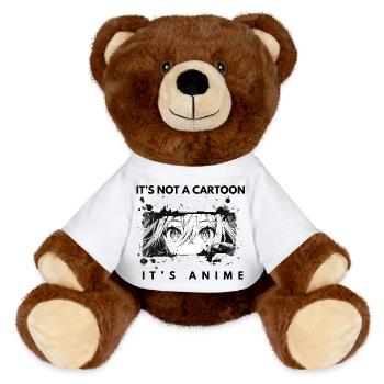 Es ist kein Cartoon – Anime Fan Art - MiniFeet® RecycelBär® Braun - Weiß - Vorne
