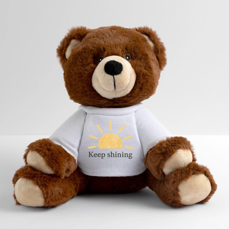 Keep Shining – Sonne – Minimalistisch MiniFeet® RecycelBär® Braun