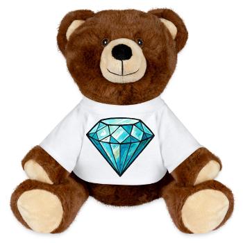 Aquarelle Cristal Diamant - Nounours RecycelBär® marron - blanc - Devant