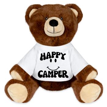 Campeur heureux - Nounours RecycelBär® marron - blanc - Devant
