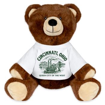 Cincinnati Steamship Heritage - MiniFeet® RecycelBär® Teddy Bear Brown - white - Front