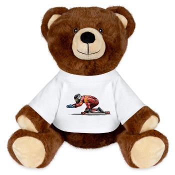 Longboard - MiniFeet® RecycelBär® Teddy Bear Brown - white - Front
