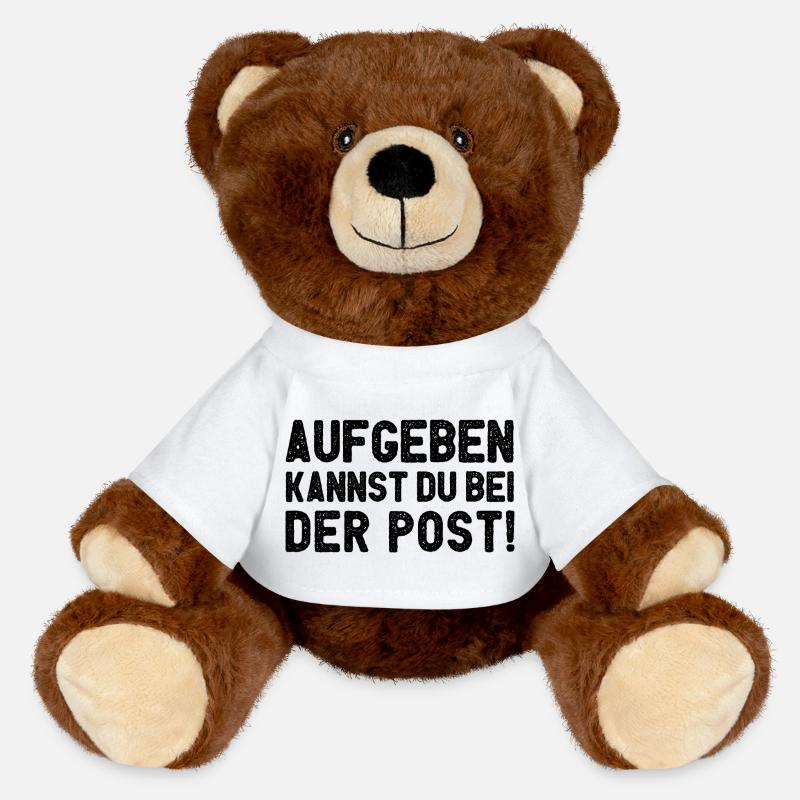 Vous pouvez abandonner à la poste - Nounours RecycelBär® marron - blanc