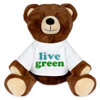 live green - MiniFeet® RecycelBär® Braun - Weiß - Vorne
