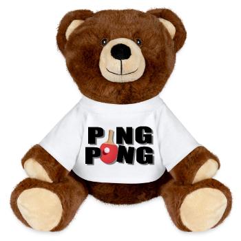 Ping pong - MiniFeet® RecycelBär® Teddy Bear Brown - white - Front