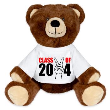 Class of 2024 - MiniFeet® RecycelBär® Teddy Bear Brown - white - Front