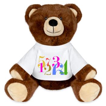 Piles de chiffres - Nounours RecycelBär® marron - blanc - Devant