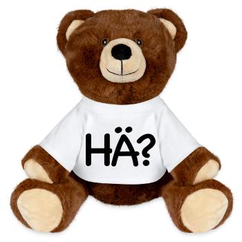 Excuse me, huh - MiniFeet® RecycelBär® Teddy Bear Brown - white - Front