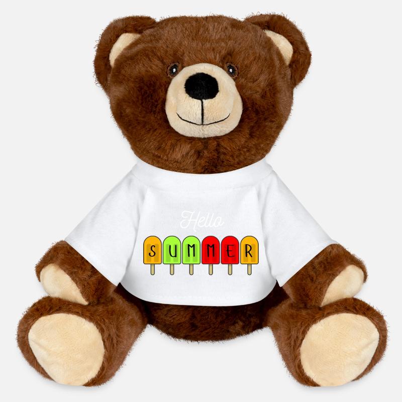 Hello Summer Popsicles - Nounours RecycelBär® marron - blanc