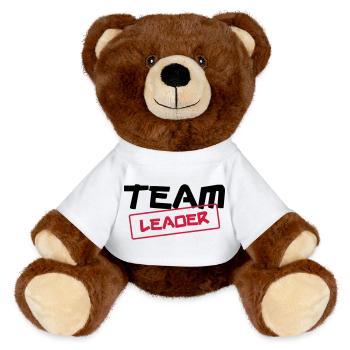 [ Team Leader ] - MiniFeet® RecycelBär® Braun - Weiß - Vorne