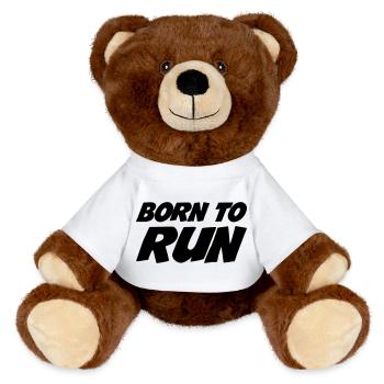 Born to run - Nounours RecycelBär® marron - blanc - Devant