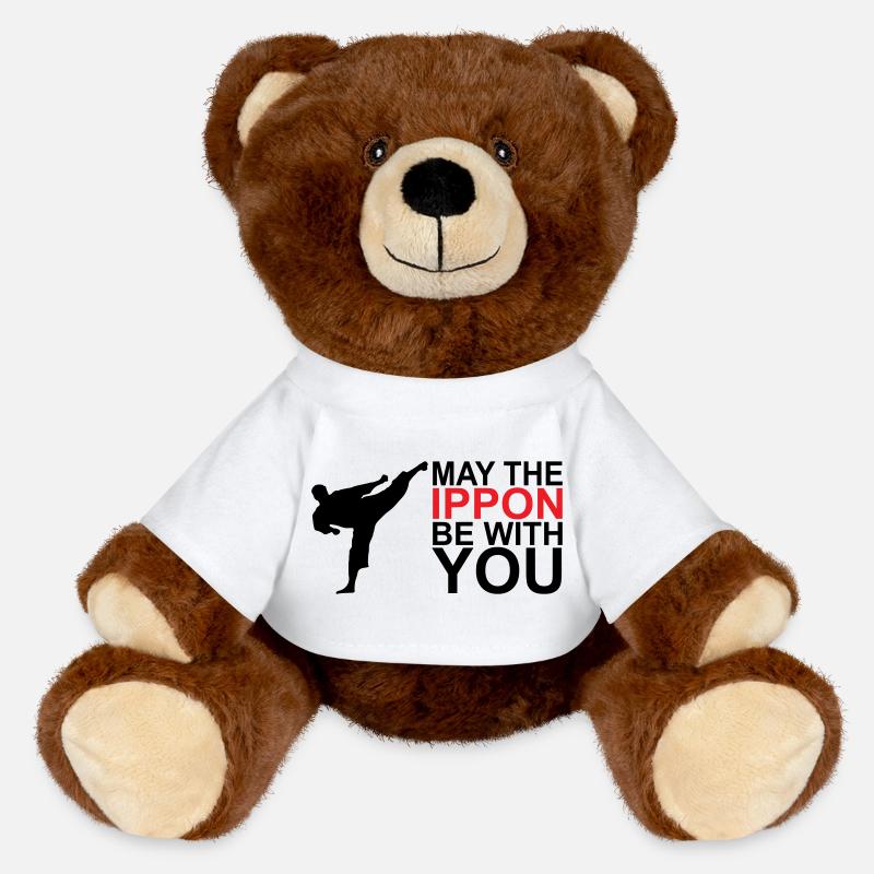 May the Ippon be with you - MiniFeet® RecycelBär® Braun - Weiß