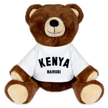 KENYA, Nairobi - MiniFeet® RecycelBär® Braun - Weiß - Vorne