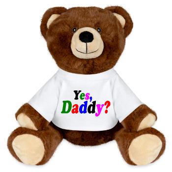 Yes dadddy - MiniFeet® RecycelBär® Teddy Bear Brown - white - Front
