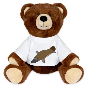 Schnabeltier - MiniFeet® RecycelBär® Braun - Weiß - Vorne