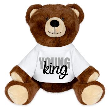 African Kente Art Young King African American - MiniFeet® RecycelBär® Teddy Bear Brown - white - Front