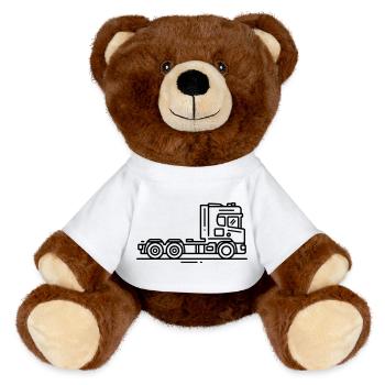 Laster Lkw Fahrzeug - MiniFeet® RecycelBär® Braun - Weiß - Vorne