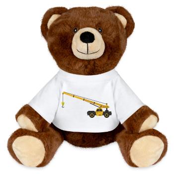 crane - MiniFeet® RecycelBär® Teddy Bear Brown - white - Front