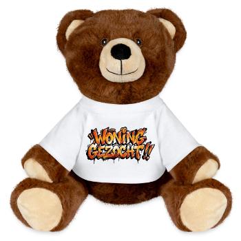 Texte de graffiti recherché propriété - Nounours RecycelBär® marron - blanc - Devant