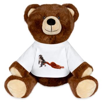 Punch - das kleine Äffchen - MiniFeet® RecycelBär® Braun - Weiß - Vorne