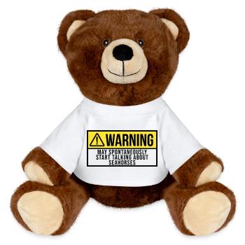 hippocampe - Nounours RecycelBär® marron - blanc - Devant
