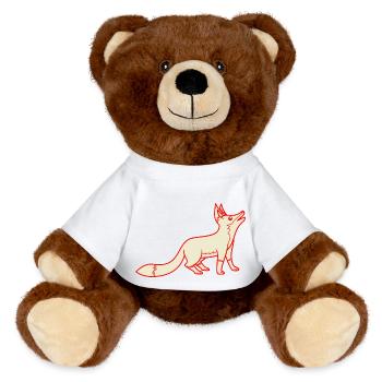 Fuchs - MiniFeet® RecycelBär® Braun - Weiß - Vorne