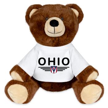 Ohio Fan T-Shirt – Must-Have for Fans - MiniFeet® RecycelBär® Teddy Bear Brown - white - Front