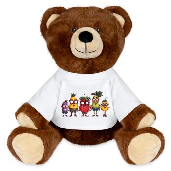 fruit - MiniFeet® RecycelBär® Teddy Bear Brown - white - Front