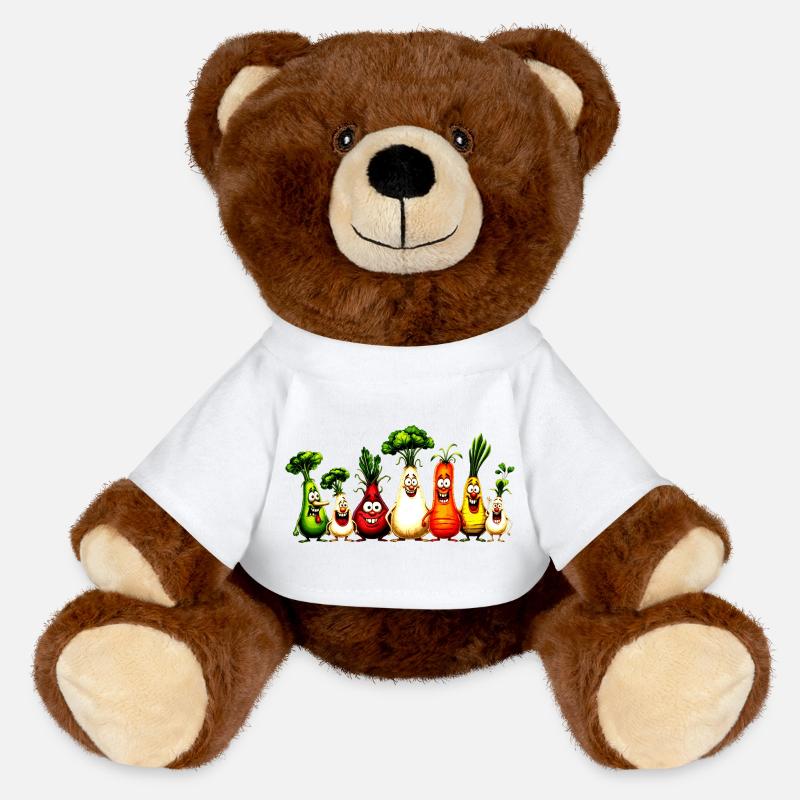 vegetables - MiniFeet® RecycelBär® Teddy Bear Brown - white