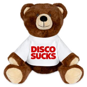 Disco Sucks - MiniFeet® RecycelBär® Teddy Bear Brown - white - Front
