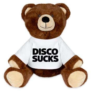 Disco Sucks - MiniFeet® RecycelBär® Teddy Bear Brown - white - Front