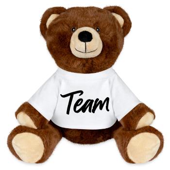 Équipe - Nounours RecycelBär® marron - blanc - Devant