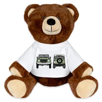 Verteidiger - vorne und hinten - MiniFeet® RecycelBär® Braun - Weiß - Vorne