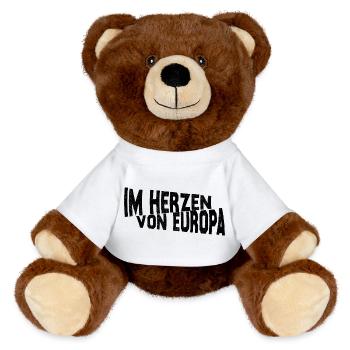 Frankfurt - Im Herzen von Europa - MiniFeet® RecycelBär® Braun - Weiß - Vorne