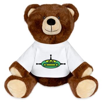 Planeur spatial - Nounours RecycelBär® marron - blanc - Devant
