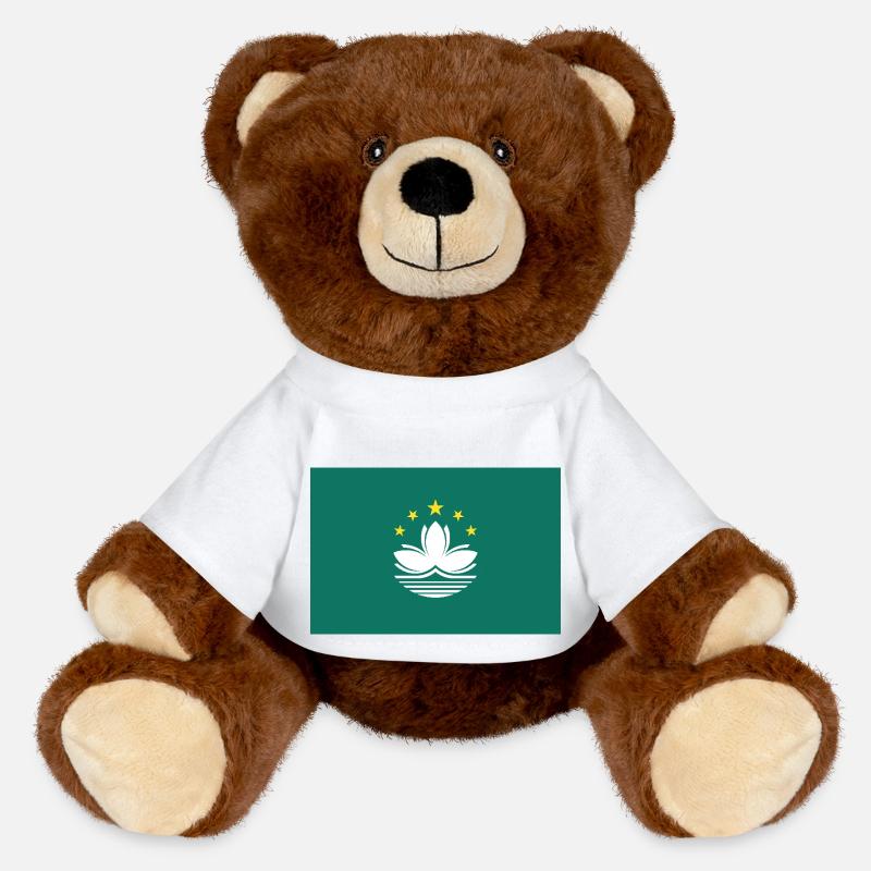 Macau S.A.R - MiniFeet® RecycelBär® Teddy Bear Brown - white