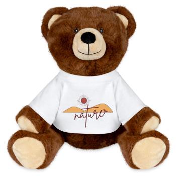Nature - MiniFeet® RecycelBär® Teddy Bear Brown - white - Front