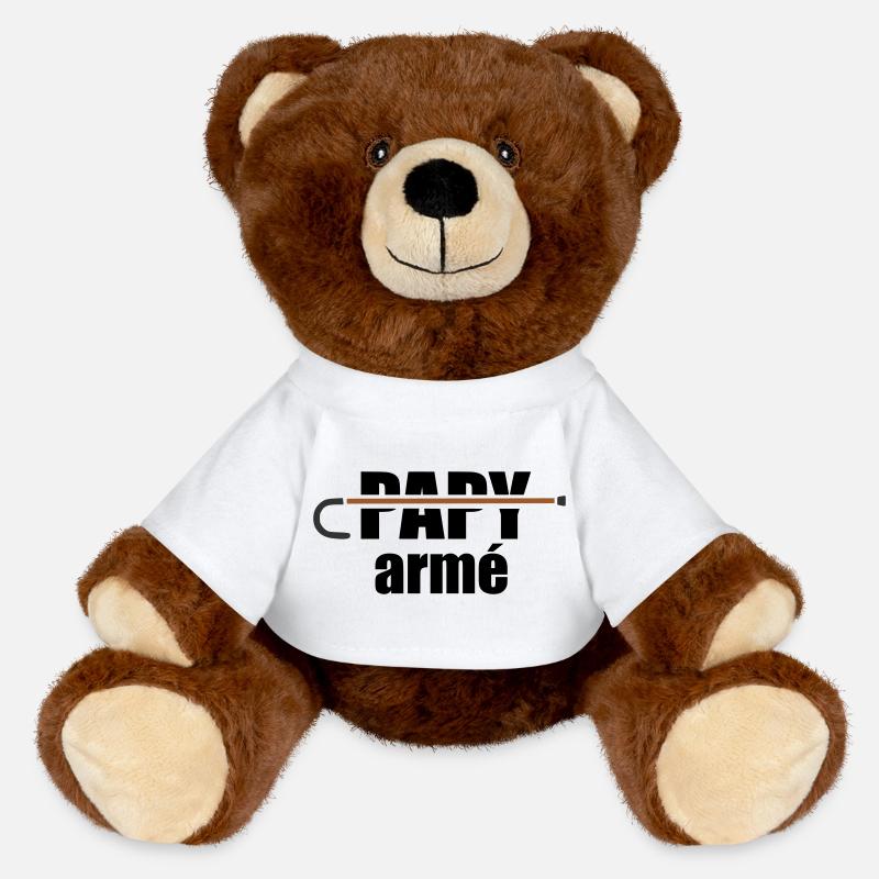 Bewaffneter Opa - MiniFeet® RecycelBär® Braun - Weiß