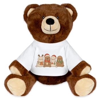 Phoques et morses Enfants Garçons Filles Noël - Nounours RecycelBär® marron - blanc - Devant